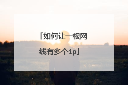 如何让一根网线有多个ip