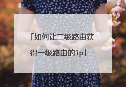 如何让二级路由获得一级路由的ip