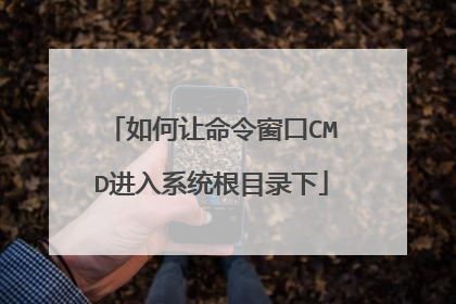 如何让命令窗口CMD进入系统根目录下