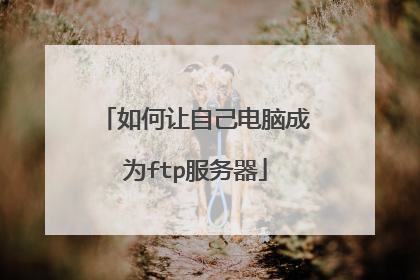 如何让自己电脑成为ftp服务器