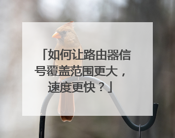 如何让路由器信号覆盖范围更大,速度更快?