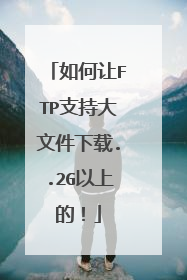 如何让FTP支持大文件下载..2G以上的!