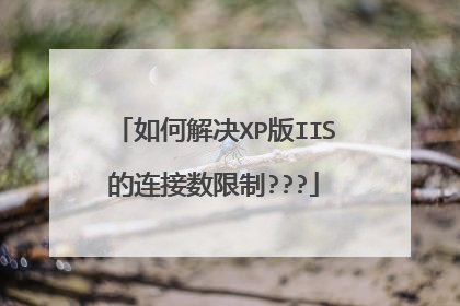 如何解决XP版IIS的连接数限制???