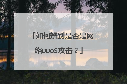 如何辨别是否是网络DDoS攻击？