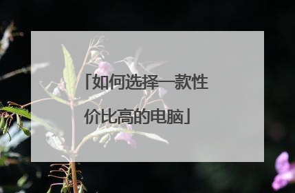 如何选择一款性价比高的电脑