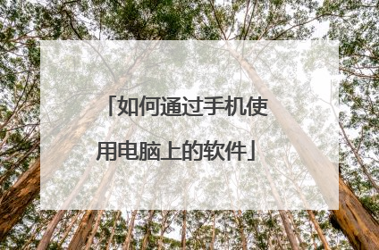 如何通过手机使用电脑上的软件