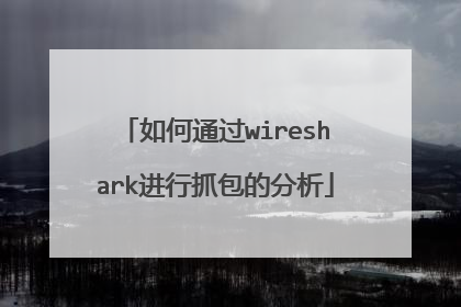 如何通过wireshark进行抓包的分析