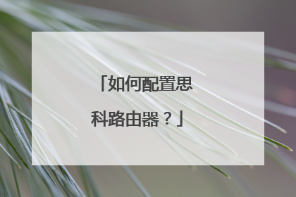 如何配置思科路由器？