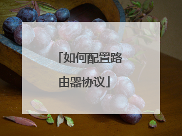 如何配置路由器协议