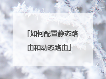 如何配置静态路由和动态路由