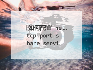 如何配置 net.tcp port share service 为自启动模式