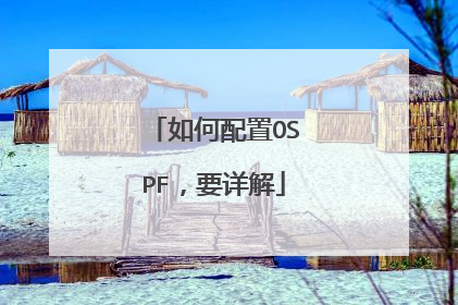 如何配置OSPF,要详解