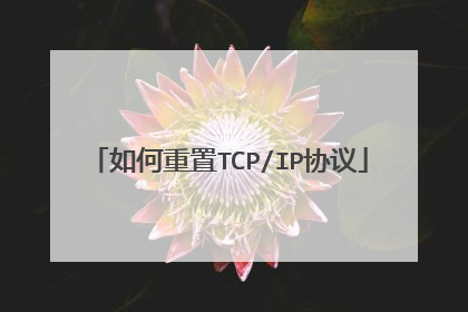 如何重置TCP/IP协议