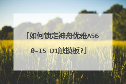 如何锁定神舟优雅A560-I5 D1触摸板?