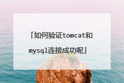 如何验证tomcat和mysql连接成功呢