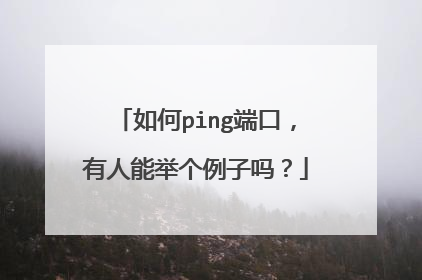 如何ping端口，有人能举个例子吗？