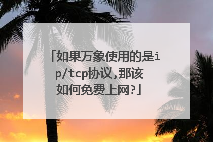如果万象使用的是ip/tcp协议,那该如何免费上网?