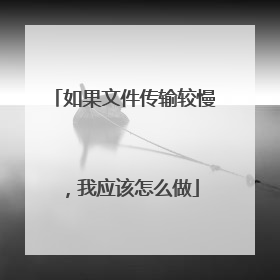 如果文件传输较慢，我应该怎么做