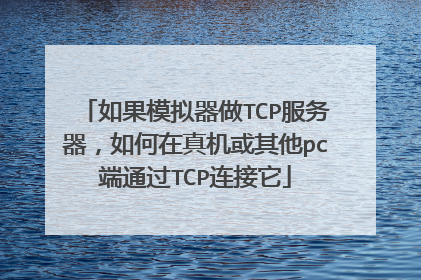 如果模拟器做TCP服务器,如何在真机或其他pc端通过TCP连接它