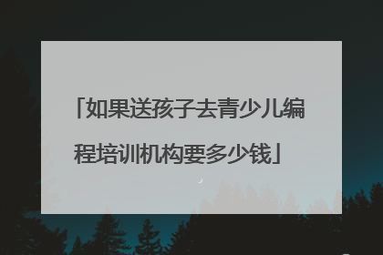 如果送孩子去青少儿编程培训机构要多少钱