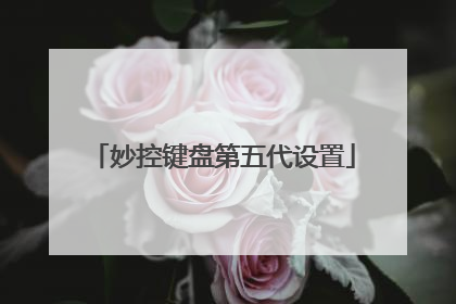妙控键盘第五代设置
