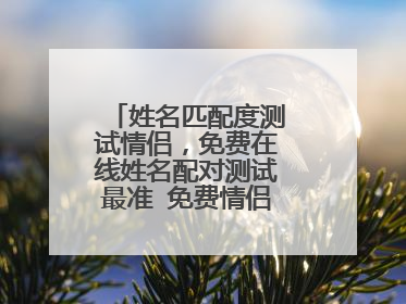 姓名匹配度测试情侣,免费在线姓名配对测试最准 免费情侣姓名配对测试
