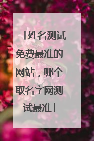 姓名测试免费最准的网站,哪个取名字网测试最准