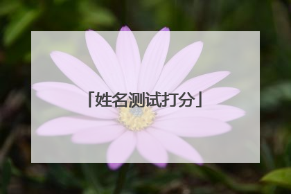姓名测试打分