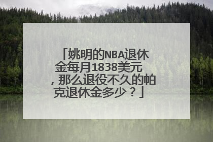 姚明的NBA退休金每月1838美元,那么退役不久的帕克退休金多少?