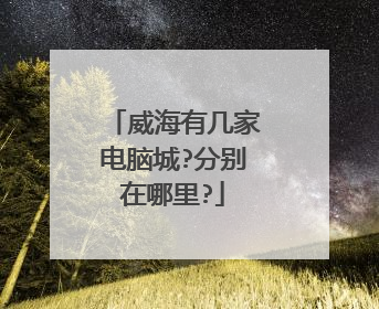 威海有几家电脑城?分别在哪里?