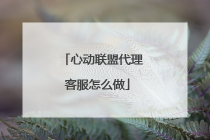 心动联盟代理客服怎么做