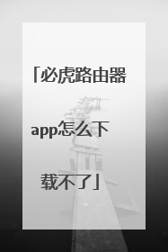 必虎路由器app怎么下载不了