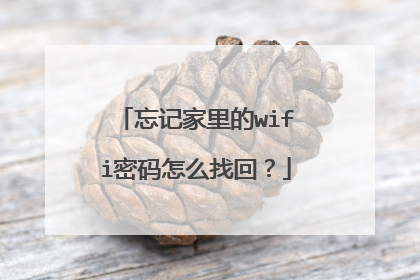 忘记家里的wifi密码怎么找回？