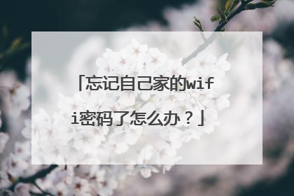 忘记自己家的wifi密码了怎么办？