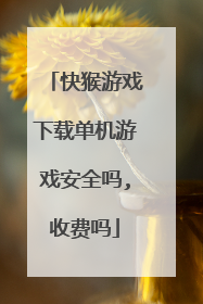 快猴游戏下载单机游戏安全吗,收费吗