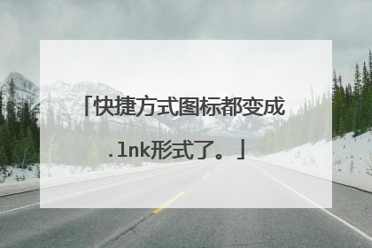 快捷方式图标都变成.lnk形式了。