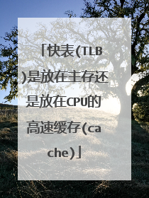 快表(TLB)是放在主存还是放在CPU的高速缓存(cache)