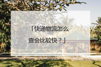 快递物流怎么查会比较快?