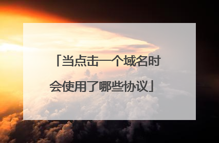 当点击一个域名时会使用了哪些协议