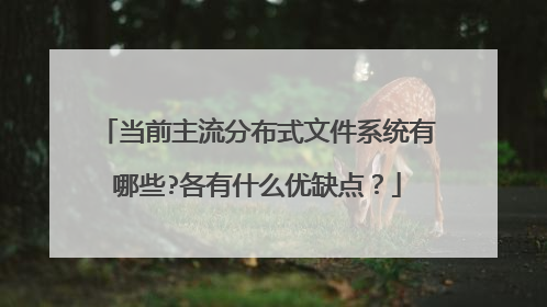 当前主流分布式文件系统有哪些?各有什么优缺点？
