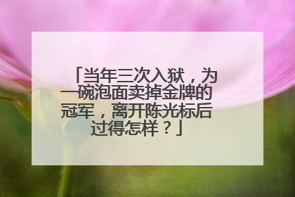 当年三次入狱，为一碗泡面卖掉金牌的冠军，离开陈光标后过得怎样？