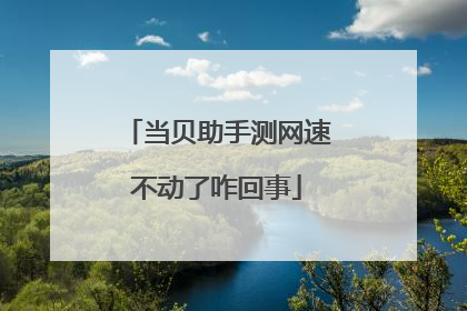 当贝助手测网速不动了咋回事