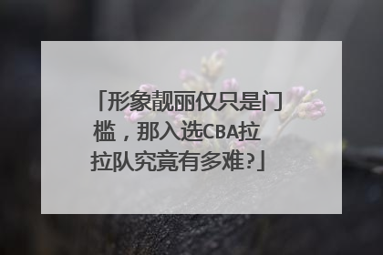 形象靓丽仅只是门槛，那入选CBA拉拉队究竟有多难?