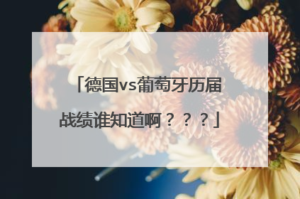 德国vs葡萄牙历届战绩谁知道啊???