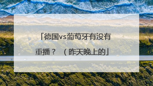 德国vs葡萄牙有没有重播? (昨天晚上的