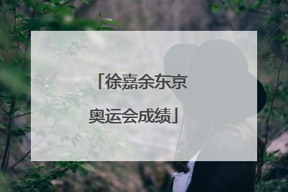 徐嘉余东京奥运会成绩