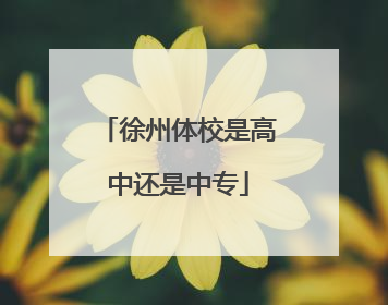 徐州体校是高中还是中专