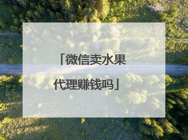 微信卖水果代理赚钱吗