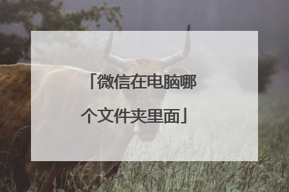 微信在电脑哪个文件夹里面