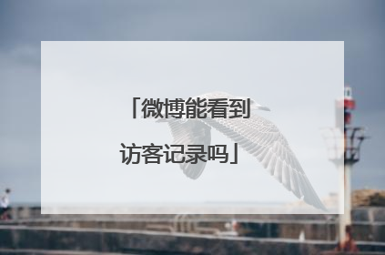 微博能看到访客记录吗
